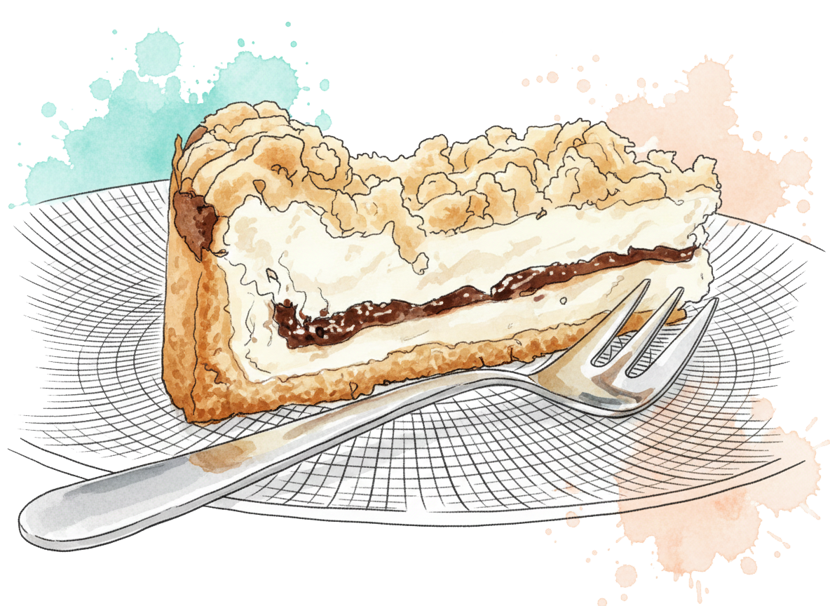 Banana Split Quark Cake