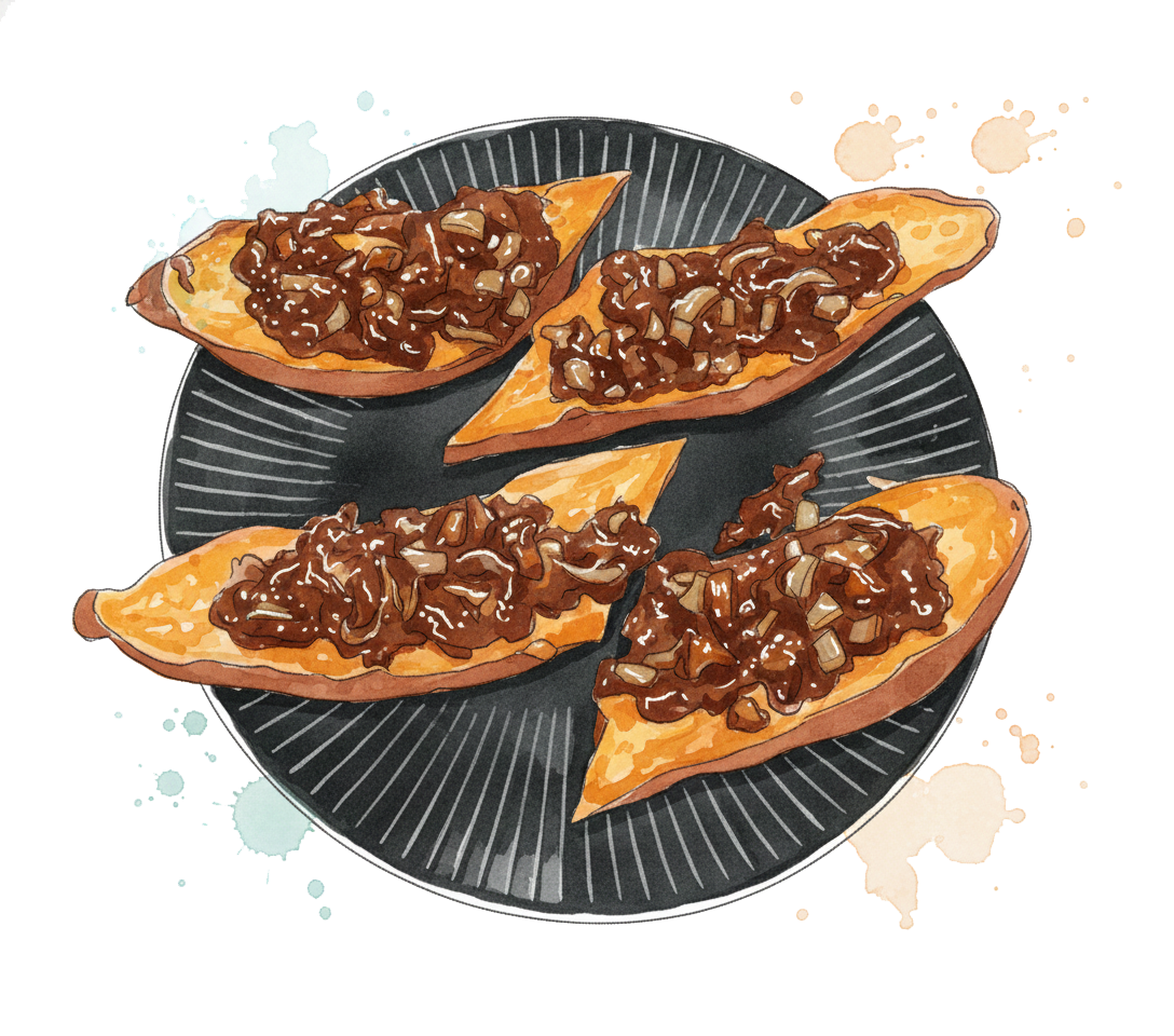 Kyoto Style Sweet Potatoes (Miso Roasted)