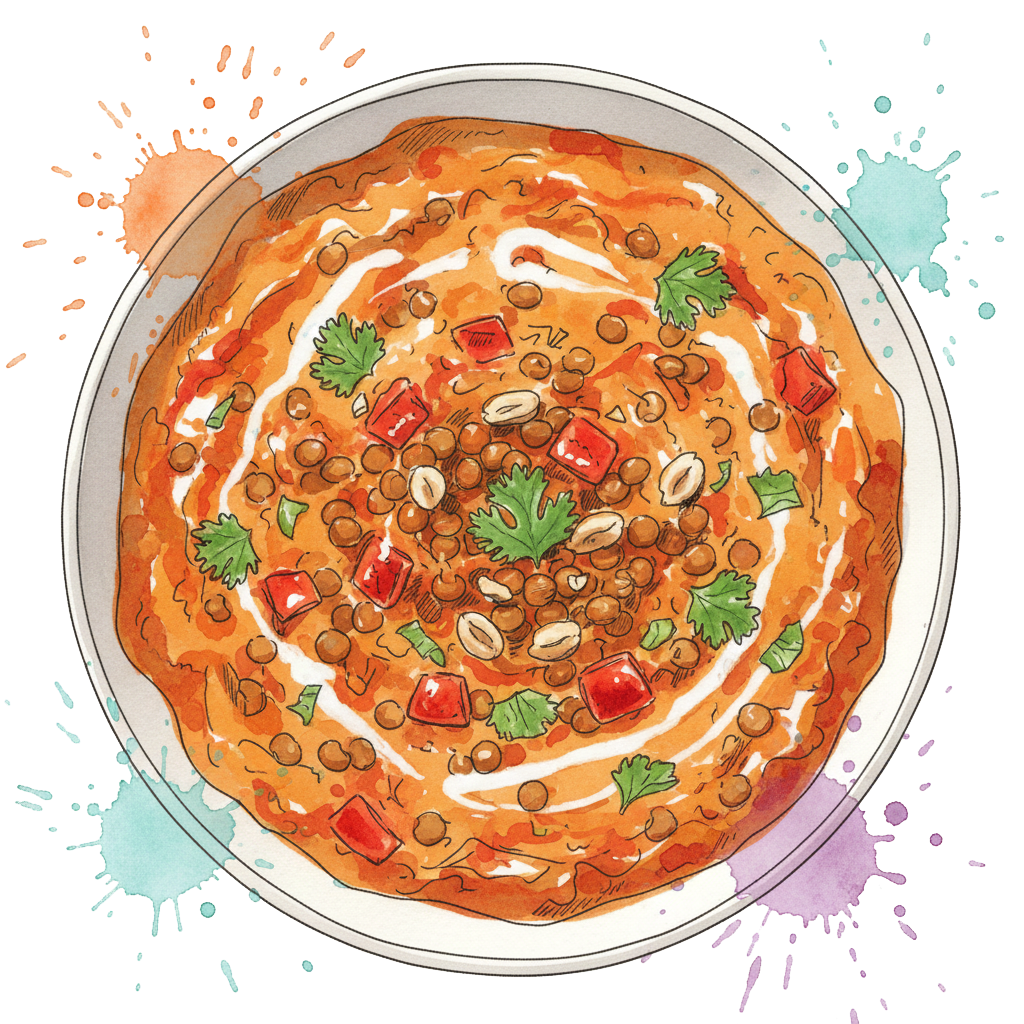 Peanut Tomato Lentil Curry